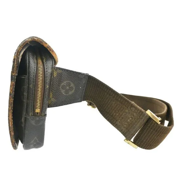 LOUIS VUITTON Bum Bag Bosphore Waist Pouch Monogram Leather Brown